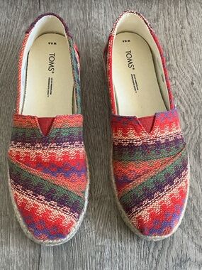 Toms Alpargata Rope Slip-On Shoes - 8.5